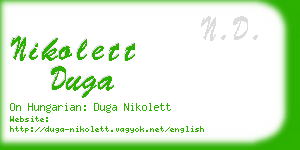 nikolett duga business card